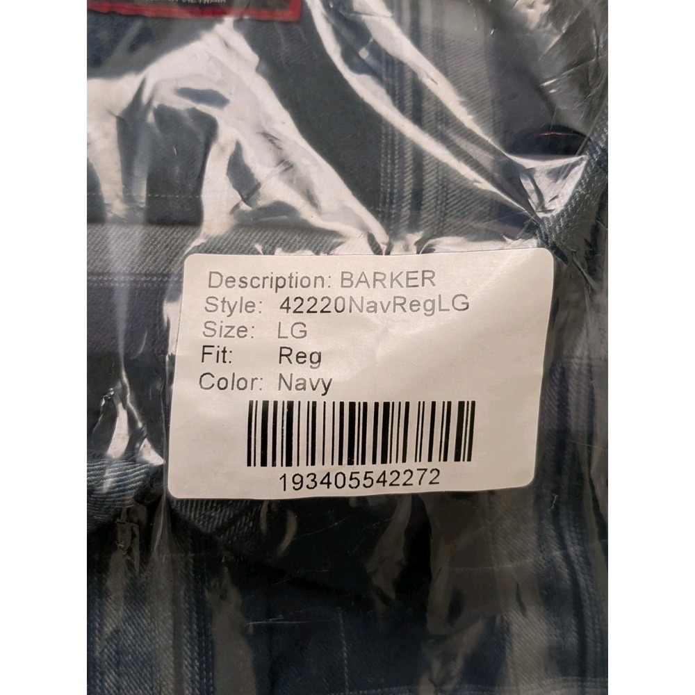 UNTUCKit Performance Button Up Barker Long Sleeve Navy Men Large Regular Fit NWT - Picture 6 of 7